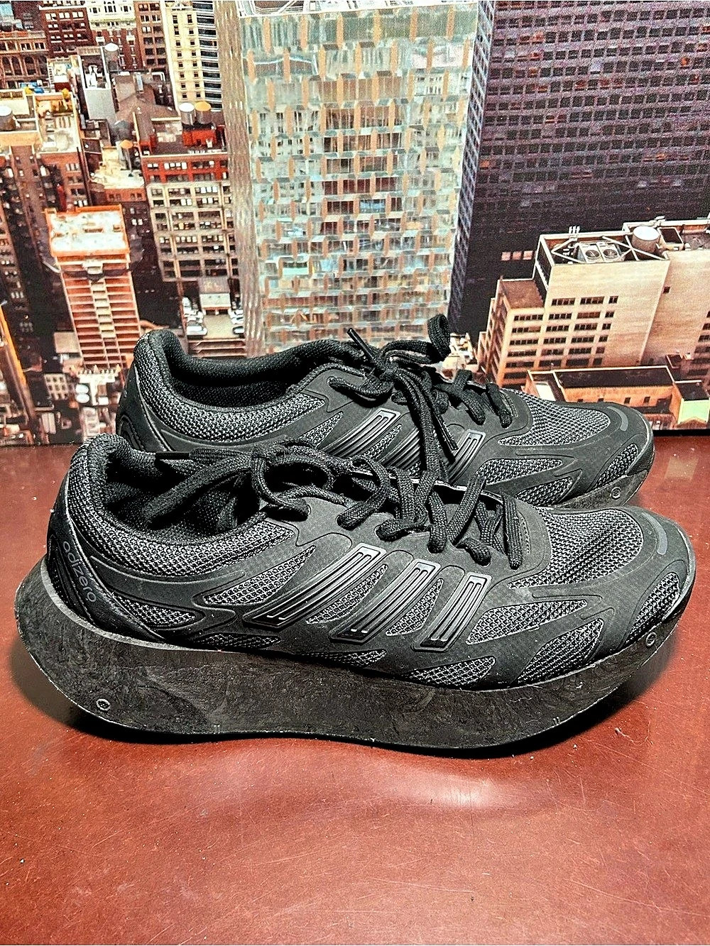 adidas Adizero Prime X Strung Black Athletic Shoes US 10